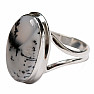 Opal dendritic ring silver Ag 925 R20