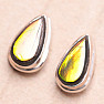 Ammolite earrings stones silver Ag 925 E200