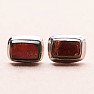 Ammolite earrings stones silver Ag 925 E204