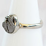 Meteorite Campo del Cielo ring silver Ag 925 R2086