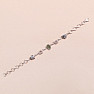 Vltavín, Herkimer diamond and Campo del Cielo meteorite bracelet silver Ag 925 LOT21