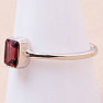 Garnet cut ring silver Ag 925 KO210