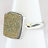 Pyrite rainbow ring silver Ag 925 R213