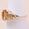 Citrine cut ring silver Ag 925 KO217