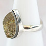 Pyrite rainbow ring silver Ag 925 R219