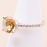 Citrine cut ring silver Ag 925 21988