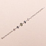 Vltavín, Herkimer diamond and Campo del Cielo meteorite bracelet silver Ag 925 LOT22