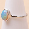Ethiopian opal ring silver Ag 925 R2273