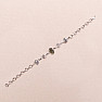 Vltavín, Herkimer diamond and Campo del Cielo meteorite bracelet silver Ag 925 LOT23