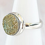 Pyrite rainbow ring silver Ag 925 R231
