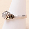 Moonstone rainbow ring silver Ag 925 R2347