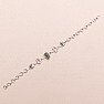 Vltavín, Herkimer diamond and Campo del Cielo meteorite bracelet silver Ag 925 LOT24