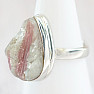 Tourmaline rubellite in crystal raw ring silver Ag 925 R243
