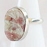 Tourmaline rubellite in crystal raw ring silver Ag 925 R256