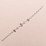 Vltavín, Herkimer diamond and Campo del Cielo meteorite bracelet silver Ag 925 LOT26