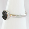Diamond natural raw ring silver Ag 925 R264