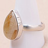 Sagenite crystal with rutile ring silver Ag 925 KO264