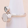 Moonstone rainbow ring silver Ag 925 KO266