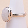 Moonstone rainbow ring silver Ag 925 KO268