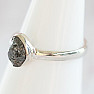 Diamond natural raw ring silver Ag 925 R275