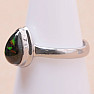 Black Ethiopian Opal Ring Silver Ag 925 R277