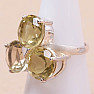 Topaz yellow Lemon ring silver Ag 925 KO279