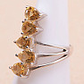 Citrine cut ring silver Ag 925 KO283