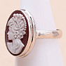 Agate Cameo ring silver Ag 925 KO296