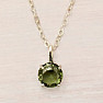 Moldavite cut necklace silver Ag 925 MIX3