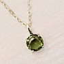 Moldavite cut necklace silver Ag 925 MIX3