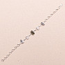 Vltavín, Herkimer diamond and Campo del Cielo meteorite bracelet silver Ag 925 LOT30