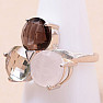 Amethyst green - prasiolite ring silver Ag 925 KO300