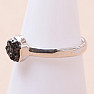 Diamond natural raw ring silver Ag 925 R303