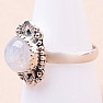 Moonstone rainbow ring silver Ag 925 30555