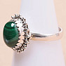 Malachite ring silver Ag 925 30663