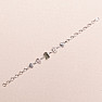 Vltavín, Herkimer diamond and Campo del Cielo meteorite bracelet silver Ag 925 LOT31
