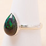 Black Ethiopian Opal Ring Silver Ag 925 R310