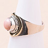 Pink opal ring silver Ag 925 31055