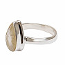 Sagenit crystal with rutile cut ring silver Ag 925 R312