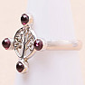 Garnet ring silver Ag 925 31371