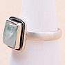 Moonstone rainbow green ring silver Ag 925 31396