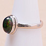 Black Ethiopian Opal Ring Silver Ag 925 R317