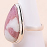 Tourmaline rubellite in crystal ring silver Ag 925 31752