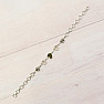 Vltavín, Herkimer diamond and Campo del Cielo meteorite bracelet silver Ag 925 LOT32