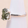 Moldavite silver ring Ag 925 32523