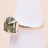 Moldavite silver ring Ag 925 32525