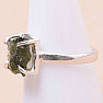 Moldavite silver ring Ag 925 32540