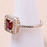Garnet cut ring silver Ag 925 KO329