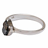 Diamond natural raw ring silver Ag 925 R332