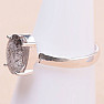 Crystal with tourmaline silver ring Ag 925 33647
